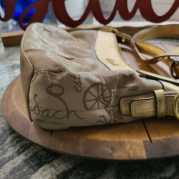 🏖️ Coach Caryall Horse Carriage Jacquard Mini Hobo Bag - Picture 11 of 16